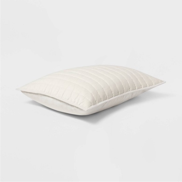 2!!! Standard Channel Stitch Velvet Quilt
Sham Cream - Threshold - Picture 3 of 6